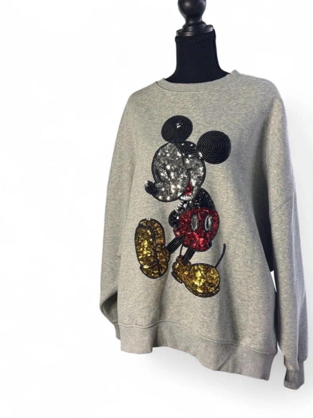 Disney x Forever 21 Mickey Mouse Sequin Pullover Sweatshirt Womens plus Size 0X